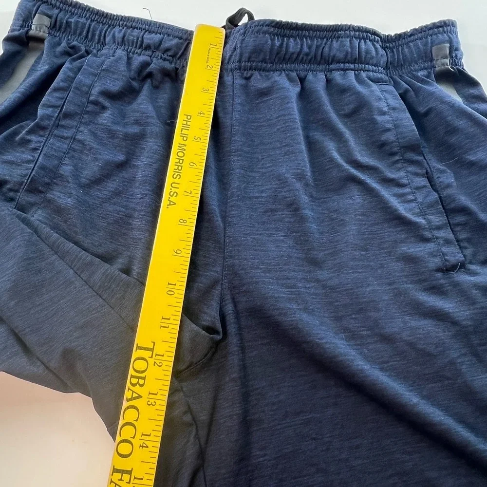 LEG3ND Men's Shorts XL Training Athletic Shorts Large Navy Blue Zipper Pockets - Picture 6 of 12